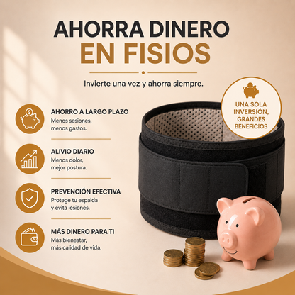 FAJA LUMBAR TÉRMICA - LUMBOCARE + PARCHES ALIVIO DEL DOLOR GRATIS