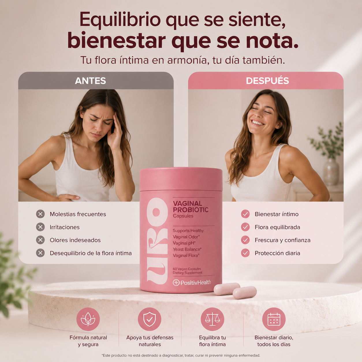 PROBIÓTICO VAGINAL CUIDADO ÍNTIMO - URO LUMBOCARE